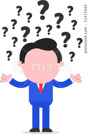 Businessman With Question Marks Businessman With Question Marks 11415683
