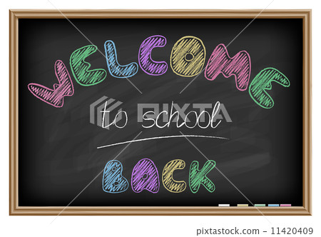 Back to school poster. Chalkboard effect. Back to school poster. Chalkboard effect. 11420409