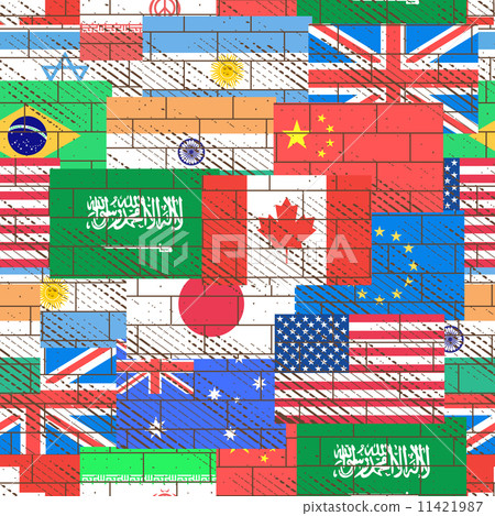 Seamless background of flags Seamless background of flags 11421987