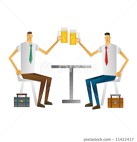 Businessman beer toasting mug 11422417