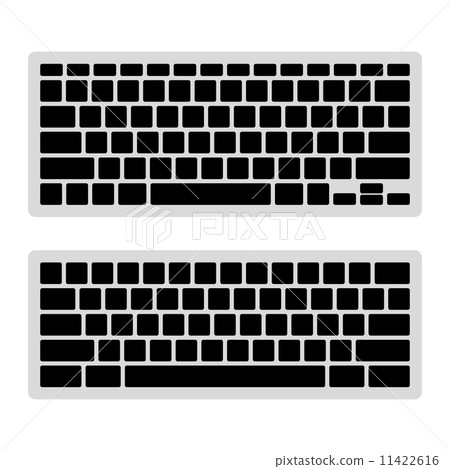 Computer Keyboard Blank Template Set. Vector 11422616