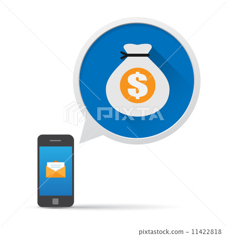 Smartphone and bubble talk message Smartphone and bubble talk message 11422818