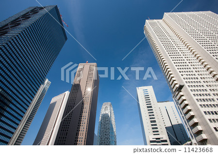 High-rise building street in Shinjuku High-rise building street in Shinjuku 11423668