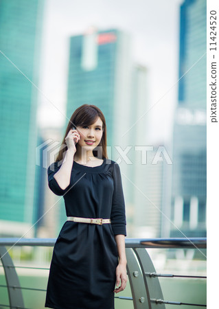 Woman with Phone Woman with Phone 11424520