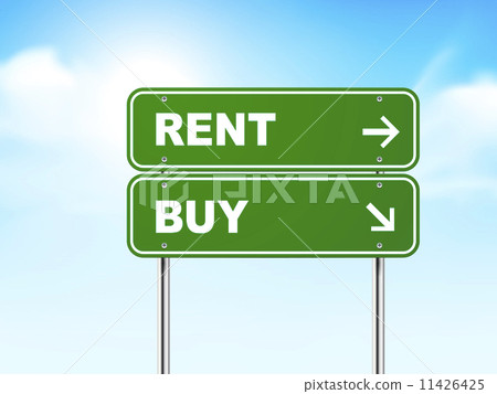3d road sign with rent and buy 3d road sign with rent and buy 11426425