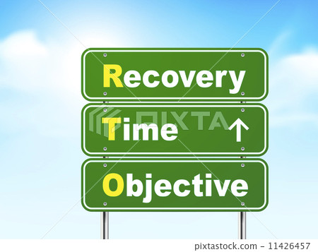 3d recovery time objective road sign 3d recovery time objective road sign 11426457