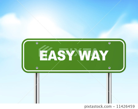 3d easy way road sign 3d easy way road sign 11426459
