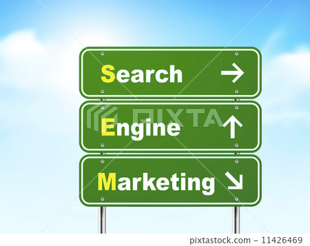 3d search engine marketing road sign 3d search engine marketing road sign 11426469