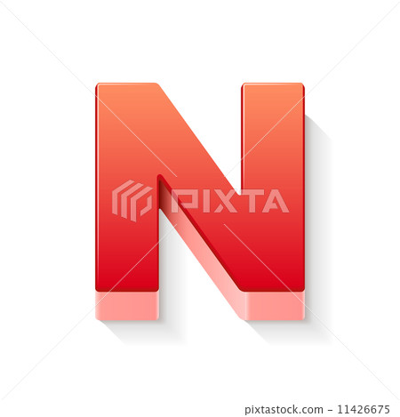 3d red letter N - Stock Illustration [11426675] - PIXTA