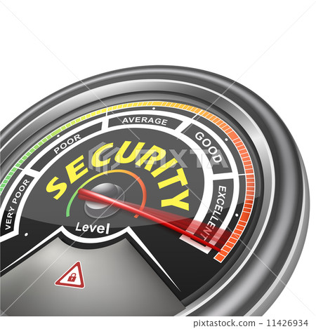 vector security conceptual meter indicator - Stock Illustration ...