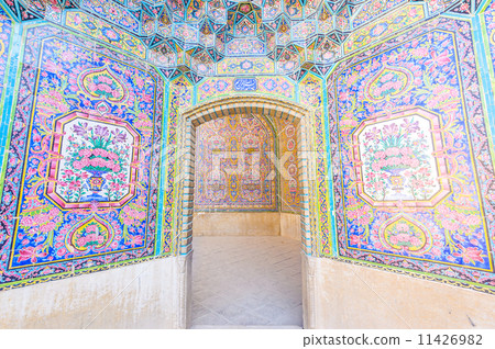 The wall of Nasirol Mork Mosque (Iran, Shiraz) 11426982