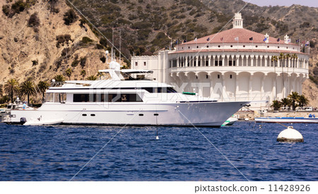 Mega Yacht at Avalon Harbor 11428926