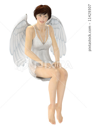 坐在臉頰微笑的天使 11429307