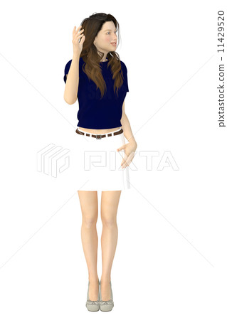 A woman raising her hand 11429520