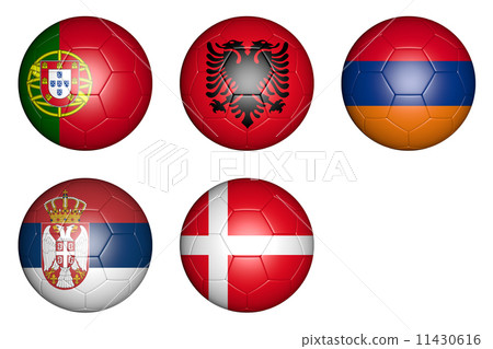 balls with flags balls with flags 11430616