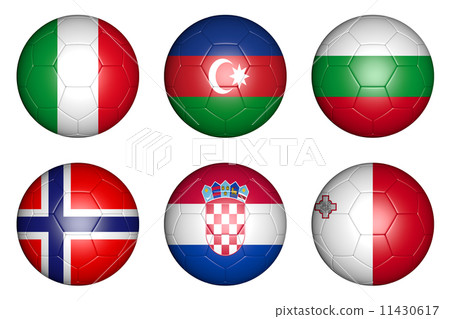 balls with flag balls with flag 11430617