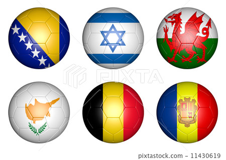balls with flags balls with flags 11430619