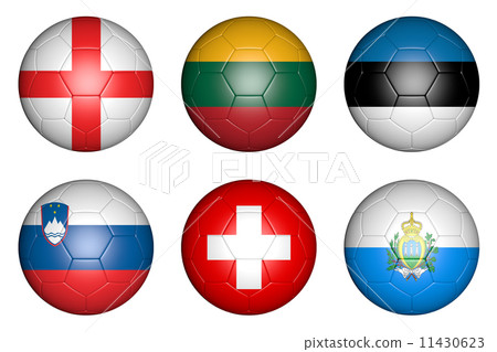 balls with flags balls with flags 11430623