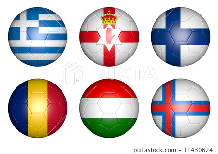 balls with flags balls with flags 11430624