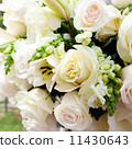 wedding marquee with bouquets of roses 11430643