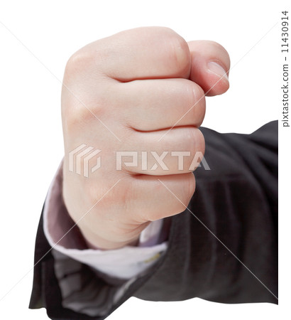 clenched fist close up - hand gesture 11430914