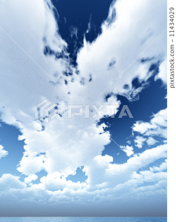 Wind and clouds with the sea 11434029