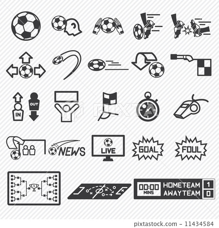 soccer icons set  11434584