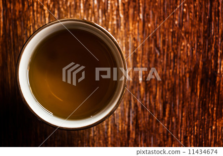 cup of tea on wooden background 11434674