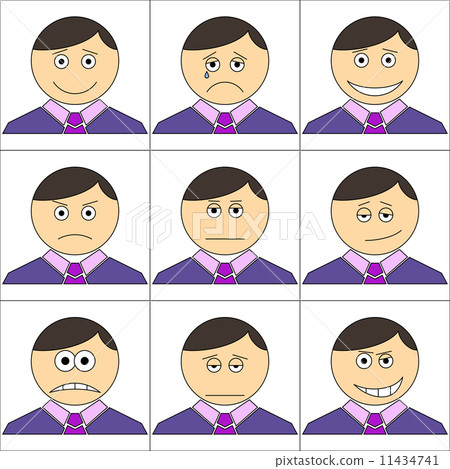 Office smilies, set Office smilies, set 11434741