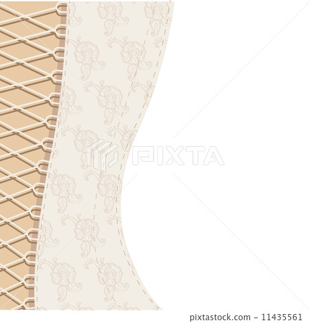 Background white corset with ribbon Background white corset with ribbon 11435561