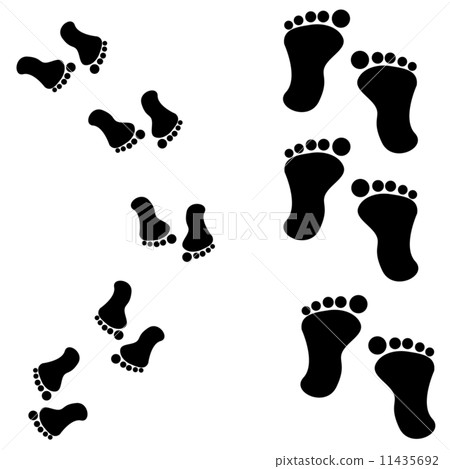 Traces of feet Traces of feet 11435692