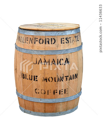 Blue Mountain Coffee Bean Wooden Barrel [Cutout] 11436633