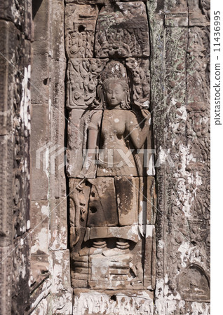 Apsara from bas-relief of Bayon Temple . Cambodia Apsara from bas-relief of Bayon Temple . Cambodia 11436995