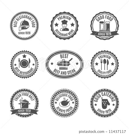 Restaurant label set 11437117