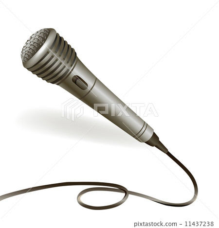Microphone emblem isolated Microphone emblem isolated 11437238