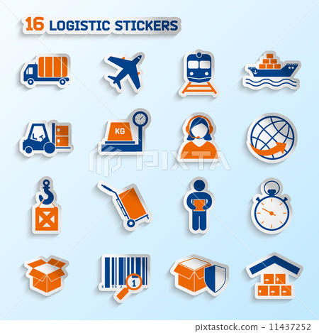 Logistic stickers set 11437252