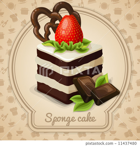 Sponge cake label 11437480
