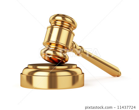 Golden judge gavel 11437724