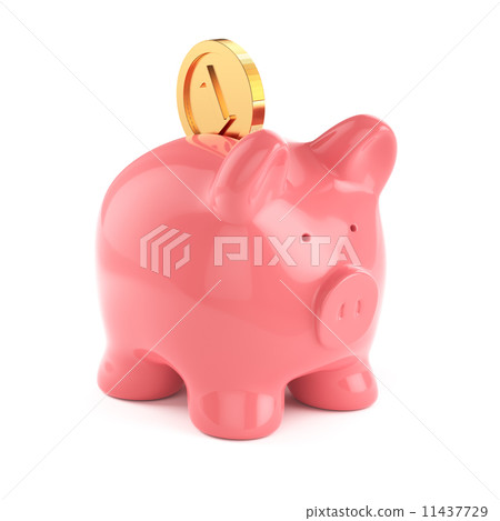 Piggybank with gold Piggybank with gold 11437729