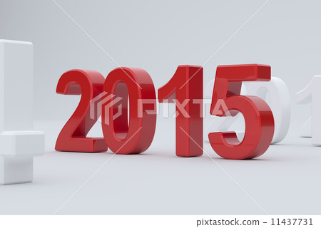 2015 year on white background 2015 year on white background 11437731