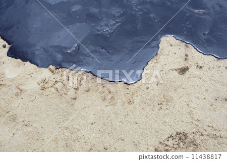 Gulf oil spill is shown on a beach Gulf oil spill is shown on a beach 11438817