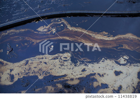 Gulf oil spill is shown on a beach Gulf oil spill is shown on a beach 11438819