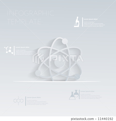 vector illustration, the atom, molecule. template graphic or website layout 11440192