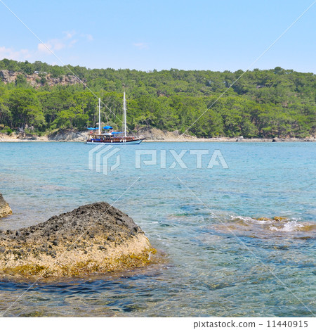 beautiful seascape and pleasure boat 11440915
