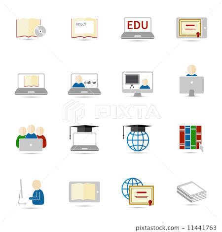 Online Education Icon Flat 11441763