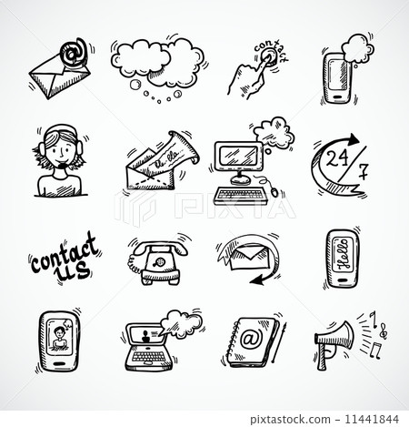 Contact Us Icons Sketch 11441844