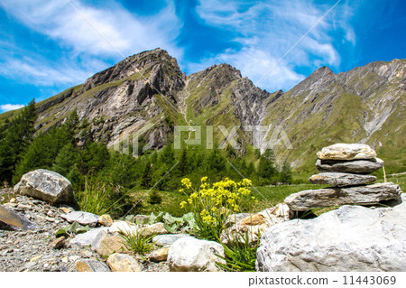 stone figure in the Alps 11443069