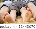 children's feet in the sand 11443070