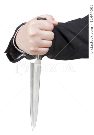 front view of knife in hand 11444503