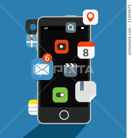 Internet commerce illustration. Flat design concept 11444673